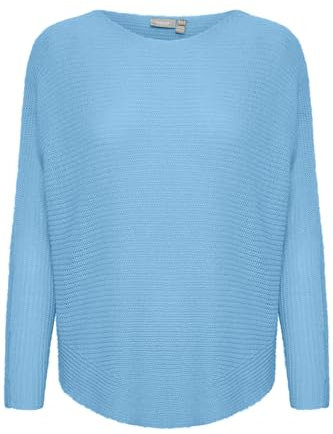 fransa FRERETTA PU 3 Damen Strickpullover Pullover Pulli Rundhals 80% Acryl, 20% Polyamid Loose fit, Größe:M, Farbe:Endless Sky Melange (1640221)
