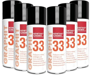 6 Stück Kontakt Chemie Graphit-Leitlack | GRAPHIT 33 | je 200ml