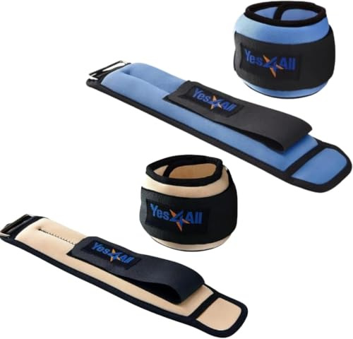 Yes4All Klettverschluss Neopren Gewichtsmanschetten Paar für Frauen Männer mit verschiedenen Größen (0,9 kg - 4,5 kg) - Unisex Beingewichte für Walking, Rucking, Calisthenics