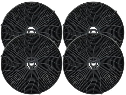 vhbw 4x Aktivkohlefilter kompatibel mit AEG X56263MP0 | X56342SE10, DVE5960HB, X55342SE10, X08155BV-X, X08154BV-X, DVE5960HW Dunstabzugshaube