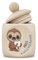 Zahndose Milchzähne Junge modern Dose Holz personalisiert Druck Name Comic Faultier