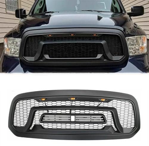 ASKKLP Auto Vordere Stoßstange Kühlergrill für Dodge Ram 1500 2013-2018, KüHlergrill Front Ersatz Hauben Auto-Frontstoßstangengrill Zubehör