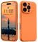 HGH Flüssig Silikon Hülle für iPhone 16 Pro, Handyhülle für iPhone 16 Pro Hülle Dünn, 3-Schicht-Struktur FallSchutz Case mit Weiches Mikrofaser Futter Matt Hülle für iPhone 16 Pro 6.3 Orange