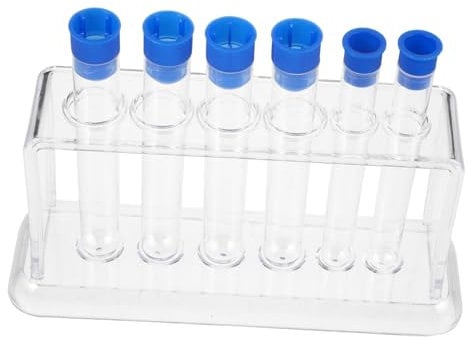 FUNOMOCYA 1 Satz Reagenzglasgestell Reagenzglashalter Mit 6 Löchern Bausatz Kleines Reagenzglas Zentrifugenröhrchen Ensemble Eprouvette Rohrhalterständer Rohrregalhalterung Stauholz Plastik