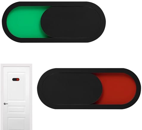 HANIUTTY Set di 2 Adesivi per Segnaletica Privacy, Indicatore per Porta Scorrevole per Segnaletica Ufficio, Cartello Non Disturbare Facile da Usare Adatto per Bagno, Ufficio, Sala Riunioni