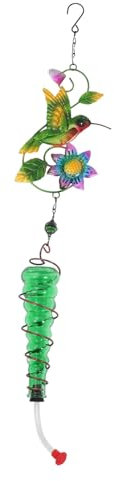BUGUUYO Hängender Vogeltränke Aus Glas Dekorativer Futterspender Für Garten Vielseitige Wasserversorgung Für Vögel Elegantes Design Für Außenbereich