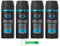 4x Axe Marine Deodorant und Körperspray - Body Spray für Männer Deo Spray 150ml + Beni Culinari Kostenloser Schlüsselanhänger