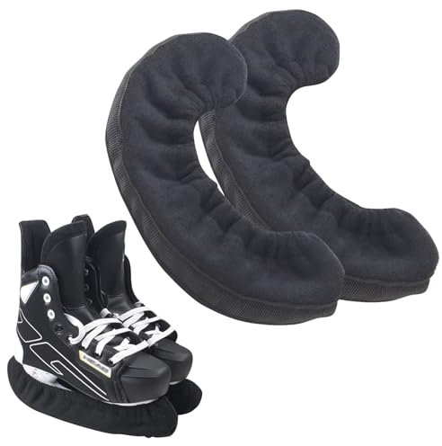 Schwarz Schlittschuhe Kufenschoner,Kufenschoner Schlittschuhe,Elastische Kufenstrümpfe,Skate Blade Cover,Kufenschutz Zubehör,Schlittschuh Soakers,für Damen Herren Kinder Schlittschuhe