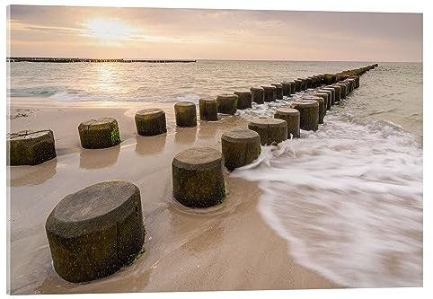 Posterlounge Sonnenuntergang an der Ostsee Acrylglasbild von Martin Wasilewski 60 x 40 cm Wandbilder Wanddeko