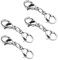 ZMDMAH Chiusura a catena, 4 pezzi, doppia apertura, chiusura a moschettone, prolunga per gioielli, bracciali, collane (argento)