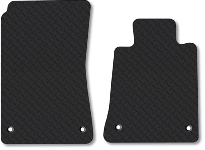 Mercedes SLK (2004-2011) [R171] Heavy Duty Thick Rubber Car Mats Accessories Tailored Fit Front Rear Set Compatible Accessory Waterproof Durable Non-Slip 5mm Full Coverage Protection with Clips