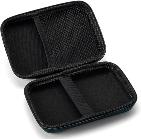 AFCJLTO Pochettes pour Disque Dur,Pochette pour Disque Dur Externe, Pochette avec Proche Filet, Coque EVA Rigide de Sac Sacoche Protection,Un Must pour Tout Disque Dur Externe(Noir)