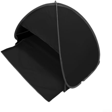 Tente de plage coupe-vent pour 2 à 3 personnes, auvent de plage portable, avec protection solaire UV, pour parc, jardin, pique-nique (vinyle noir)