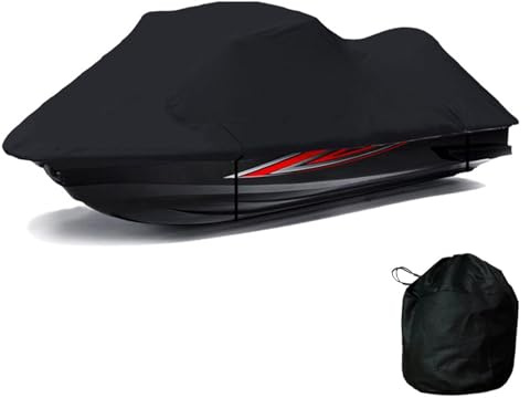 Jetski Abdeckung,Jetski Persenning Motorboot Abdeckung Watercraft Trailer 210D Wasserdicht UV-Beständig Bootsabdeckplane