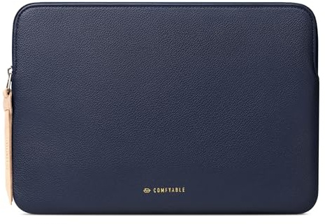 Comfyable Housse de Protection Fine en Cuir synthétique Compatible avec iPad Air 13 M3, iPad Pro 13 M5 2025 avec Clavier Magique et Porte-Crayon, Bleu Nuit