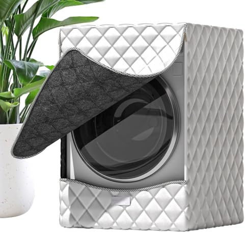 Housse De Machine À Laver Avec Fermeture Éclair Imperméable et Isolée | Bâches Extérieures pour Lave-Linge Pour Stockage Buanderie Balcon Chargement Frontal