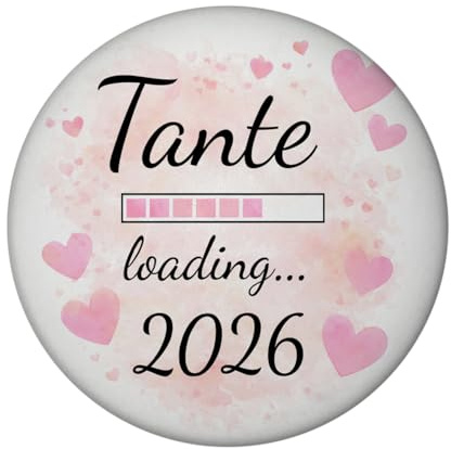speecheese Magnet Rosa Herzen Tante - Tante Loading... 2026 Lustiger | als einzigartiges Tanten-Geschenk