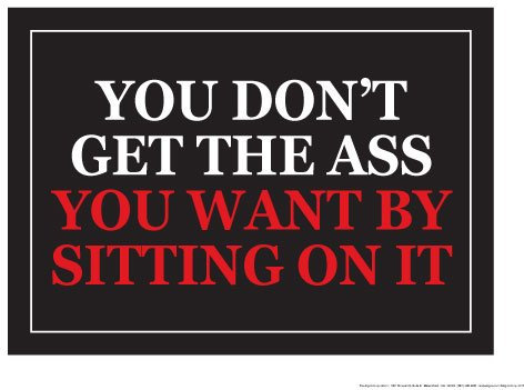 Fitnus Chart Series Man Nicht die Ass Sie Wollen 45,7 x 61 cm Poster, Rot, 18 x 24