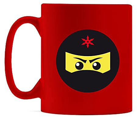 1art1 Gaming Ninja Icon, Rot Foto-Tasse Kaffeetasse 9x8 cm