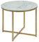 AC Design Furniture Ecktisch Antje, B: 50 x T:50 x H: 42 cm, Glas, Weiss