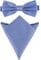 Ladeheid Herren Schmale Fliege & Einstecktuch Set M/P (12cm x 6cm, 22cm x 22cm, Blau3)