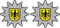 Sticker-Designs 10cm! 2Stück! Aufkleber-Folie Wetterfest Made IN Germany AUSSEND KLEBEND Bundespolizei Polizei Logos S351 UV&Waschanlagenfest-Profi Qualität
