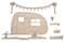 Rayher Holzmotiv Wohnwagen, FSC 100%, natur, 20x11,5x0,4cm, 6teilig, zum basteln und bemalen, 46423505