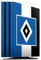 DeinDesign Skin kompatibel mit Sony Playstation 4 Pro Folie Sticker HSV Streifen Hamburger SV