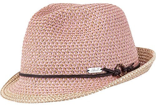 CHILLOUTS Rimini Hat - Damen Sonnenhut, Sommer Strohhut, Trilby, Leichter Sonnenschutz Hut, Schicker Strandhut, Adjustable, XS/S-M, rosa