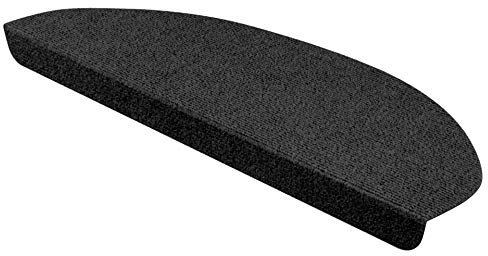 StickandShine Stufenmatte in schwarz halbrund für Treppenstufen, Treppenstufenmatte zum aufkleben