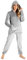 CityComfort Set Pigiama Donna Invernale in Pile, Pigiami con Cappuccio, 2 Pz Abbigliamento da Casa, Regalo Donna Adolescenti (Grigio,L)