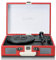 Classic Phono by Lenco TT-110 Turntable with Bluetooth Reception and Built In Speakers - Red and White