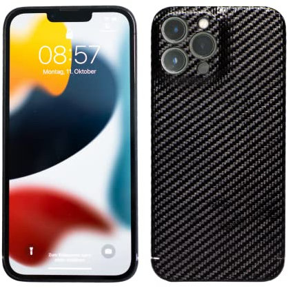 REUTERSON iPhone 13 Pro Max Carbon Cover I Echtes Carbon I extrem leicht und dünn I ausgezeichnete Qualität I edles Design