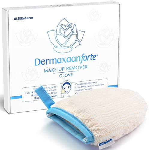 Dermaxaan forte Abschminkhandschuh aus Mikrofaser • Make up Remover Glove • Entfernt Make-up nur mit Wasser • Dermatologisch getestet