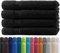 Zestri Frottier Handtuch 4er-Set | Schwarz 50x100 | 100% Baumwolle 500g/m² | Öko-Tex Standard 100 Handtuch
