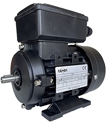 Moteur électrique CEMER monophasé 1500 tr/min 230 V 0,75 kW / 1 CV B3 pieds Taille 80 Ø de l'axe 19 mm