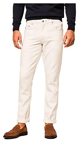 HACKETT LONDON Herren White Denim Jeans, 35W/32L