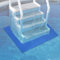 Swimming Pool Ladder Step Mat - 35.4 * 35.4in Large Non-Slip Texture Pad for In-ground or Above Ground Pools, 2.5mm Thickness Vinyl Stairs Stability Cushion Protector