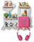 Tolina - Zug Kinderregal für Musikboxen wie Toniebox und zugehörige Tonies Figuren - Regal Wand für Tonie Hörfiguren - Sicher & Stabil inkl. Kopfhörer Halter - Kinderzimmer Deko aus Buchenholz