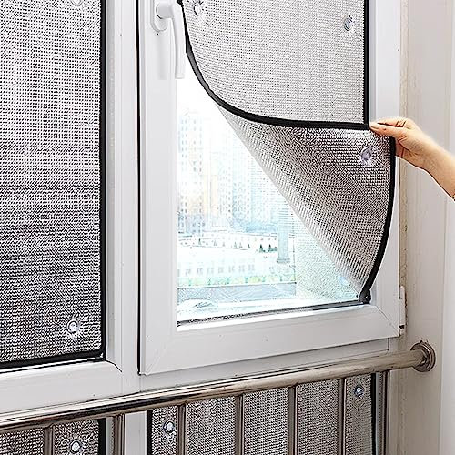 Fensterfolie Selbsthaftend Sonnenschutzfolie,Reflektionsfolie Doppelte Alu-Luftpolsterfolie Dachisolierung,Sichtschutzfolie Fenster mit Anti-UV,Für Zuhause Badzimmer oder Büro (100x250cm/39 x98)