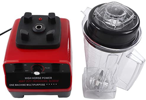 Spremiagrumi Elettrico, Frullatore da Appoggio Professionale con Spina Europea 3000W 220V Lame in Acciaio Inossidabile 304 Versatile 2L per Ristorante (rosso)