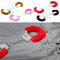 Plüsch Handschellen 4er Set | Eisen Polyester rot schwarz pink Tigermuster | 2 Schlüssel Handcuffs Schloss