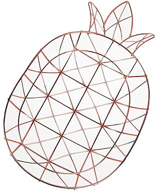 PRETYZOOM Metal Bread Basket Wire Fruit Bowl Vegetable Tray Wire Vegetable Jewlery Tray Cutlery Tray Jewelry Trays Kitchen Sink Mats Rose Gold Snack Bowl Veggie Tray Wrought Iron Food Basket