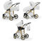 Elcar Kinderwagen-Set 4 in 1 Neo Gold inkl. Sportsitz und Autositz - 16 Teile - in Gold