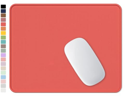 Hsurbtra Tappetino per mouse, quadrato, testurizzato, di alta qualità, 26 x 21 cm, bordo cucito, antiscivolo, impermeabile, in gomma, grazioso tappetino per computer, per ufficio, gioco, laptop, donne