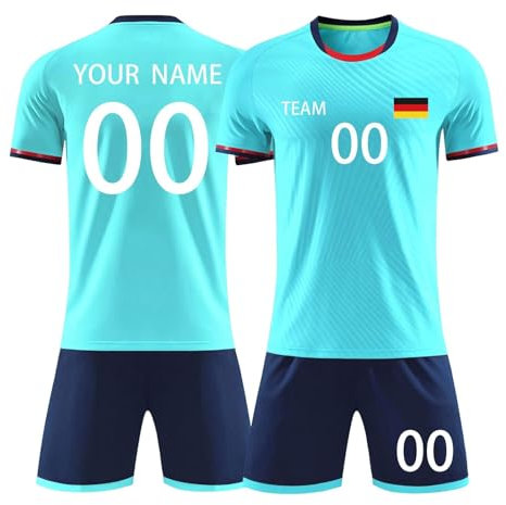 Generisch deutschlandtrikotem2024 Personalisierte Fussball Trikot Fußball Trikot Personalisiert Name Nummer Team und Logo Individuelles Fußballtrikot Training Anzug(#20)