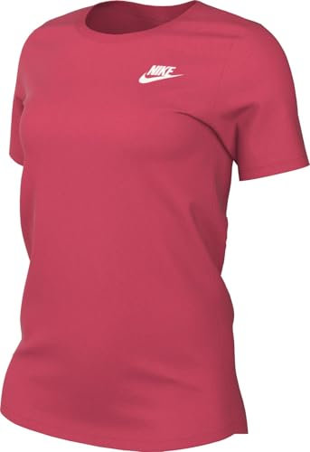 Nike W NSW Club SS Tee Short Sleeve T-Shirt, Aster Pink/White, S Donna