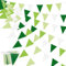 EASY JOY 32Ft Sage Green Bunting Banner Party Decorations Reusable Green Fabric Triangle Flag Bunting Pennant Garland Streamer for Birthday Wedding Garden Tea Outdoor Spring Summer Hanging Decor