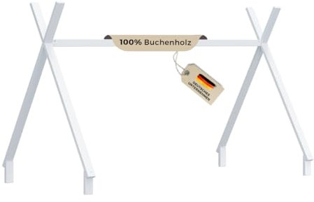 ALAVYA HOME® Kinderbett Bodenbett Titan Dach - aus Buchenholz I abnehmbarem Dach für Bodenbett Montessori Kinderbett (Weiß - Dach 2, 90 x 200 cm)