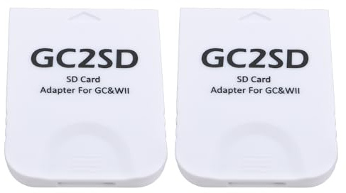 Create idea 2 Stück 512GB Speicher Karte Adapter 45 * 35.5 * 7mm GC2SD Micro Kartenleser Kompatibel mit Gamecube Wii Konsolen Weiß